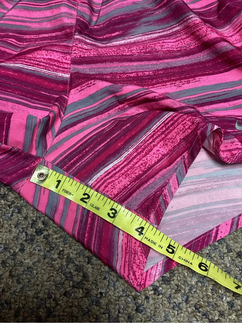 Nike Dri Fit Hot Pink Striped Athletic Shorts * Girls L